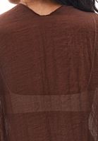 Bayan Kahverengi Basic Kimono