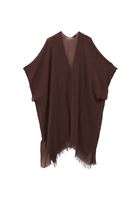 Bayan Kahverengi Basic Kimono