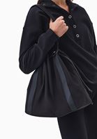 Bayan Siyah Büzgülü Kol Çantası