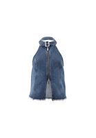 Bayan Mavi Halter Yaka Denim Bluz