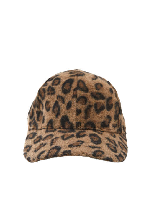 Leopar Desenli Şapka