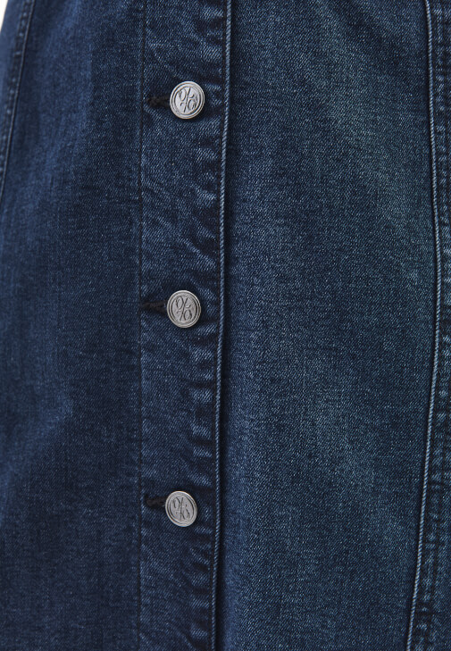 Kemerli Denim Elbise ve Babet Kombini