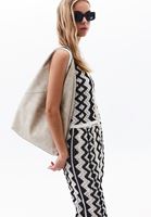 Bayan Bej Askılı Tote Çanta