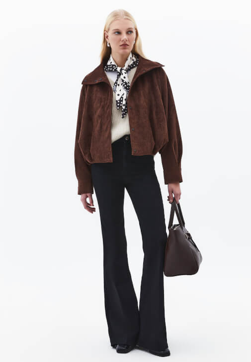 Siyah Ultra Yüksek Bel Flare Pantolon