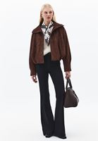 Bayan Siyah Ultra Yüksek Bel Flare Pantolon