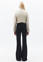 Bayan Siyah Ultra Yüksek Bel Flare Pantolon