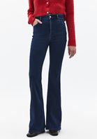 Bayan Lacivert Ultra Yüksek Bel Flare Pantolon