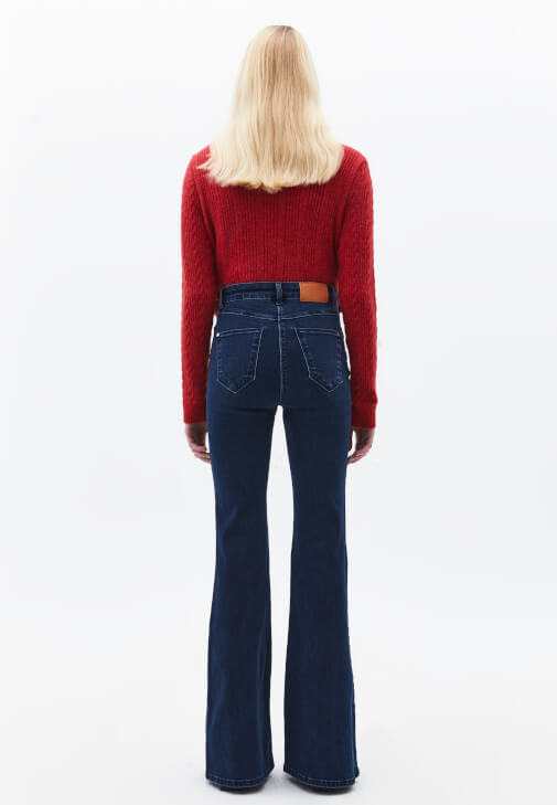 Ultra Yüksek Bel Flare Pantolon - Görsel 4