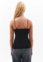 Women Black Modal Strappy Tank Top