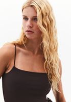 Women Brown Modal Strappy Tank Top