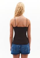 Women Brown Modal Strappy Tank Top