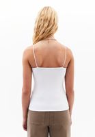 Women White Modal Strappy Tank Top
