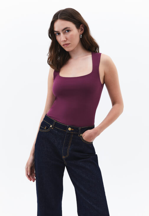 Mor Modal Kare Yaka Atlet