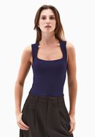 Bayan Lacivert Modal Kare Yaka Atlet