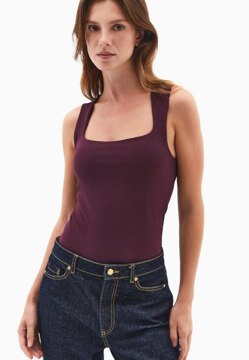 Bordo Modal Kare Yaka Atlet