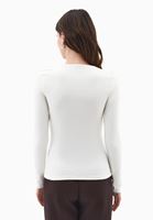 Bayan Krem Modal Kare Yaka Tişört