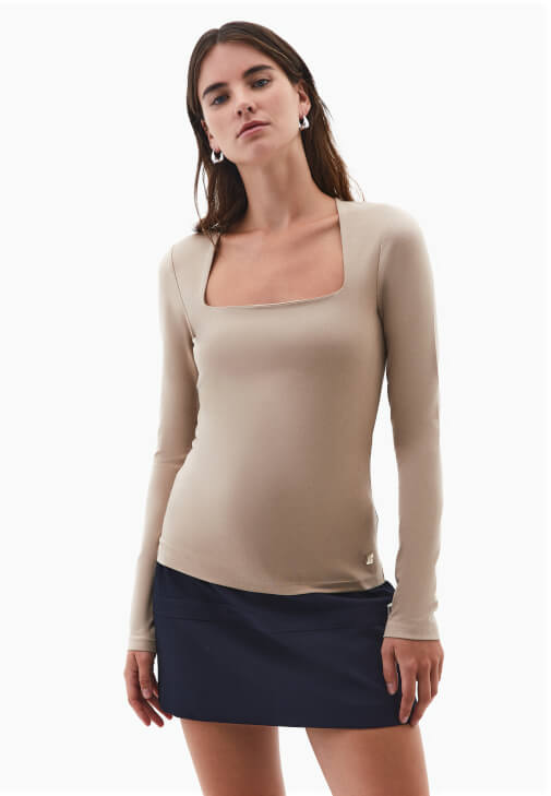 Modal Tişört ve Mini Şort Etek Kombini