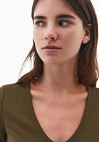 Bayan Yeşil Modal V Yaka Tişört