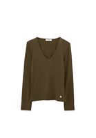 Bayan Yeşil Modal V Yaka Tişört