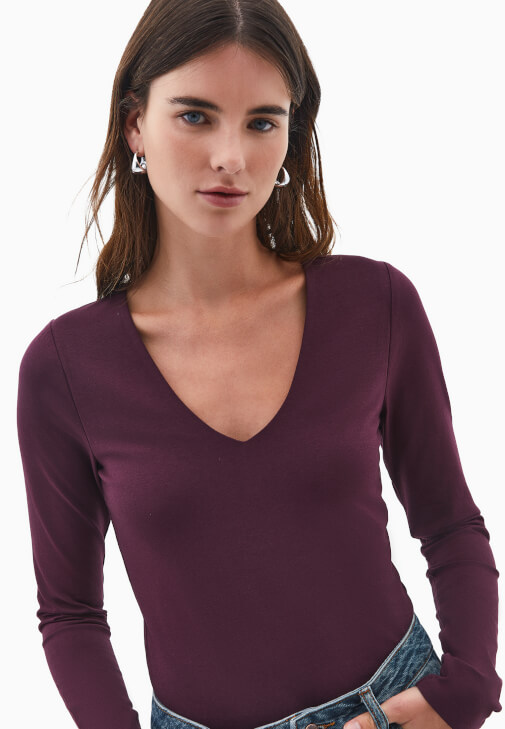 Modal Tişört ve Wide-Leg Denim Kombini