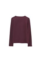 Bayan Bordo Modal V Yaka Tişört