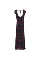 Bayan Çok Renkli Bağlamalı Uzun Elbise