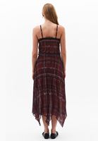 Bayan Çok Renkli Dantel Detaylı Ekose Etek