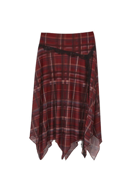 Uzun Etek ve Dantelli Bluz Kombini