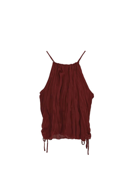 Bağlama Detaylı Bluz ve Midi Etek Kombini