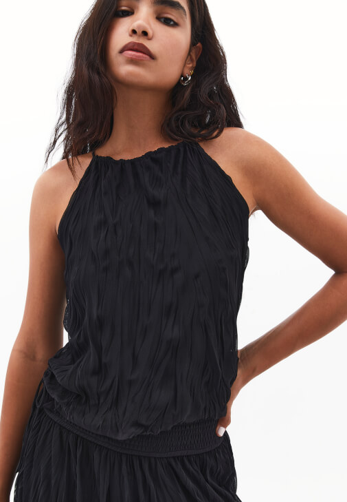 Bağlamalı Bluz ve Midi Etek Kombini