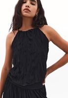 Bayan Siyah Bağlama Detaylı Bluz