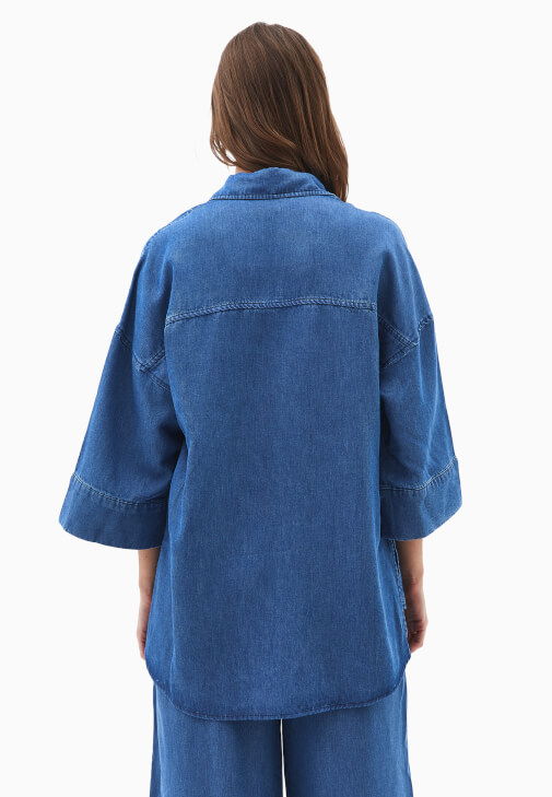 Çıtçıtlı Gömlek ve Pantolon Kombini