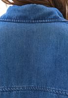 Bayan Mavi Çıtçıtlı Denim Gömlek (TENCEL™ )