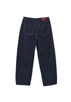 Bayan Lacivert Orta Bel Barrel-Fit Pantolon