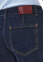 Bayan Lacivert Orta Bel Barrel-Fit Pantolon