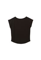 Bayan Siyah Modal Bot Yaka Tişört 