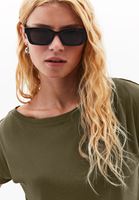 Bayan Yeşil Modal Bot Yaka Tişört 