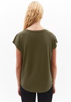 Bayan Yeşil Modal Bot Yaka Tişört 