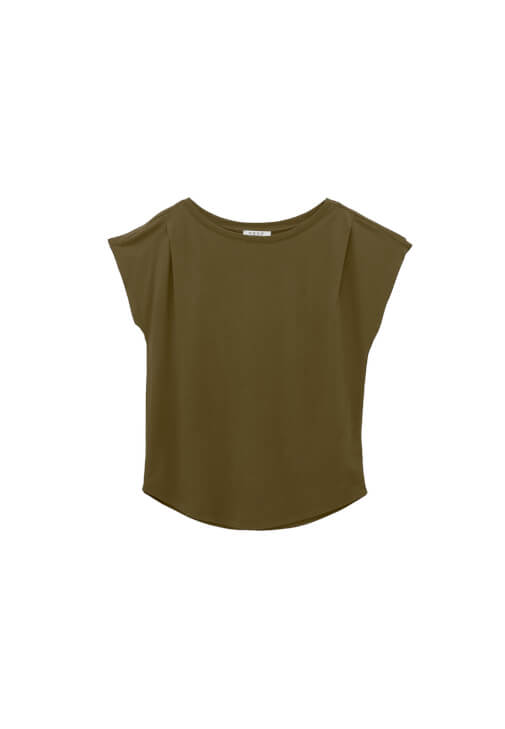 Bot Yaka Tişört ve Skinny-Fit Pantolon Kombini