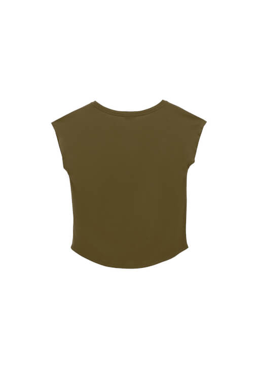 Bot Yaka Tişört ve Skinny-Fit Pantolon Kombini