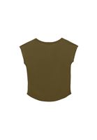 Bayan Yeşil Modal Bot Yaka Tişört 