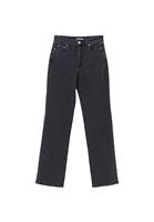 Bayan Gri Straight-Fit Denim Pantolon