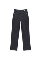 Bayan Gri Straight-Fit Denim Pantolon
