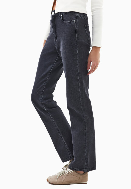 Straight-Fit Denim Pantolon - Görsel 2