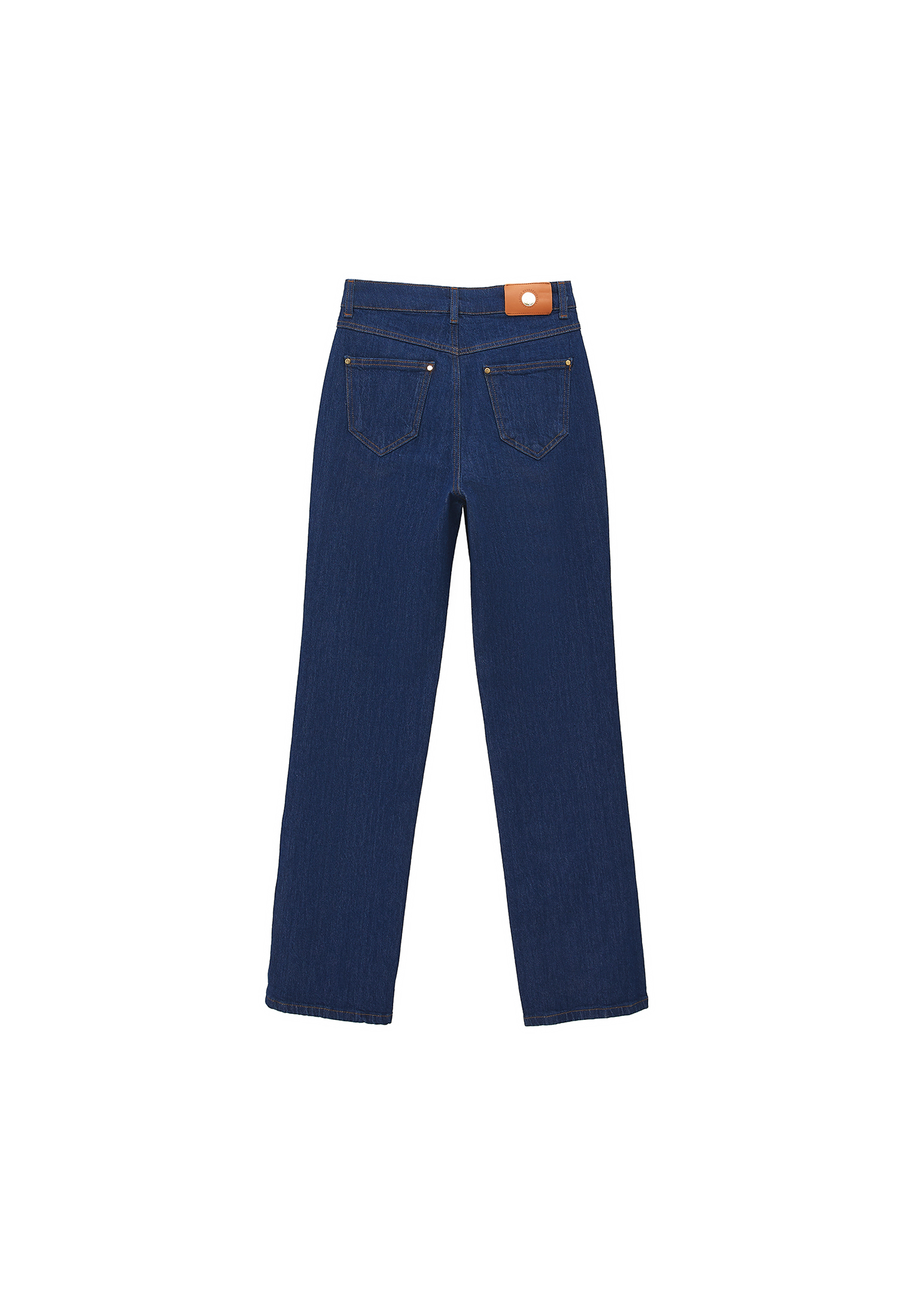 Lacivert Straight-Fit Denim Pantolon