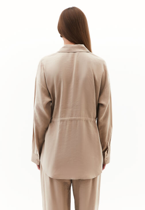 Oversize Gömlek ve Modal Pantolon Kombini