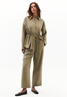 Bayan Yeşil Modal Straight-Fit Pantolon