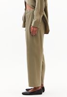 Bayan Yeşil Modal Straight-Fit Pantolon