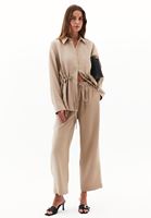 Bayan Bej Modal Straight-Fit Pantolon