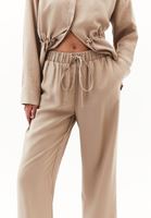 Bayan Bej Modal Straight-Fit Pantolon